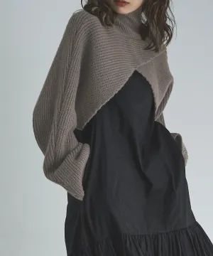 2way Turtleneck bolero knit