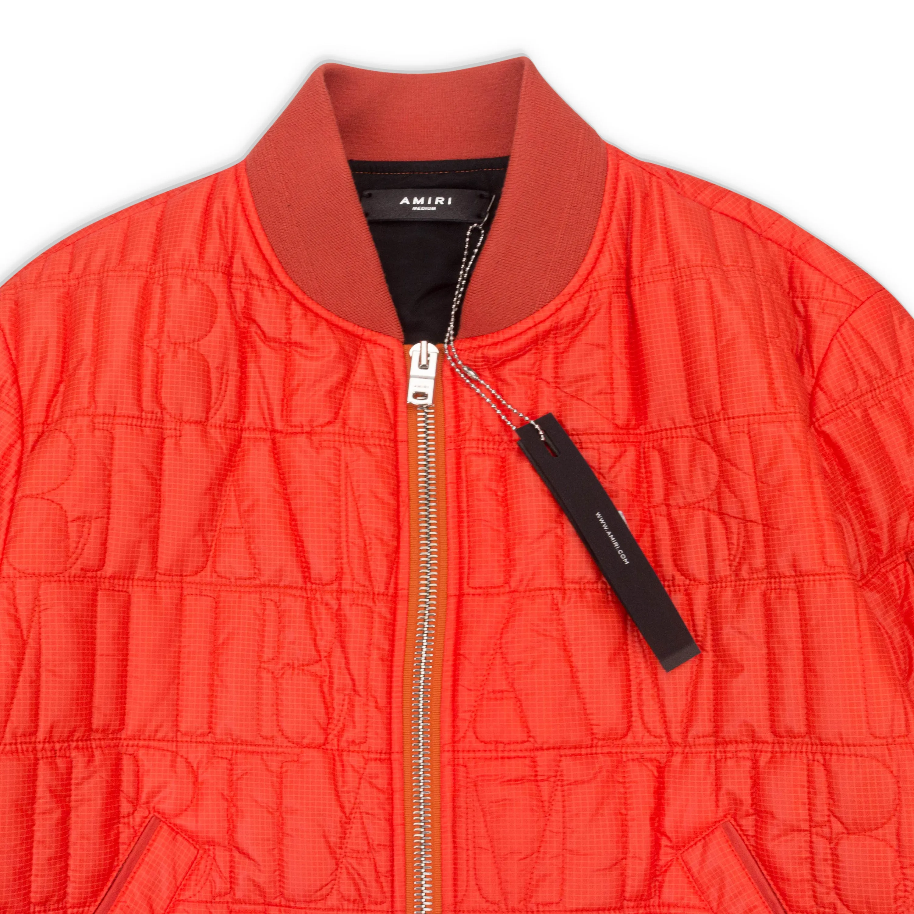 Amiri QUILTED LOGO BOMBER - Orange