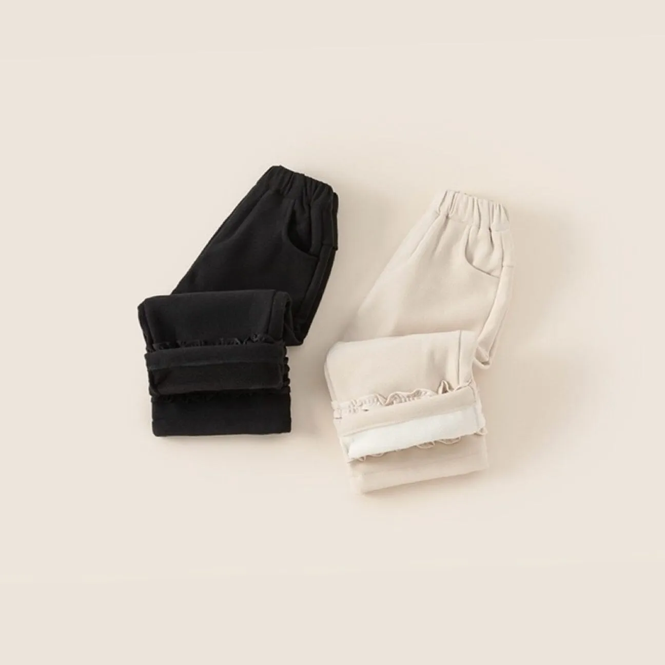 Aurora Lace Trim Winter Plush Pants