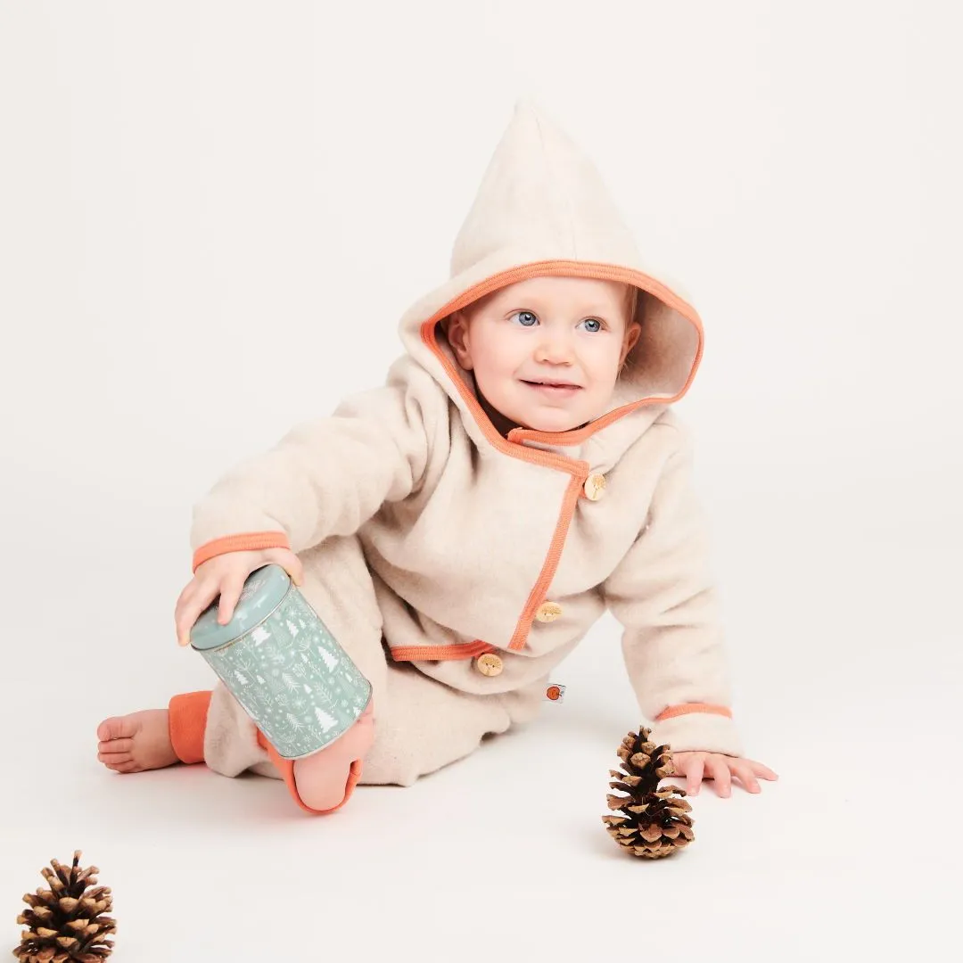 Baby pants "Fleece Nude Marl/Apricot"
