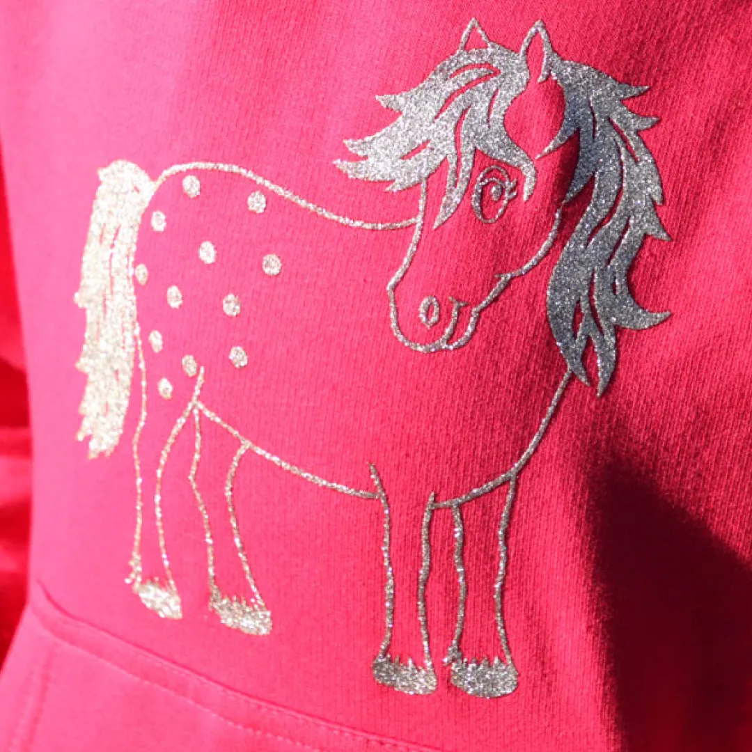 British Country Collection Twinkle Pony Glitter Hoodie