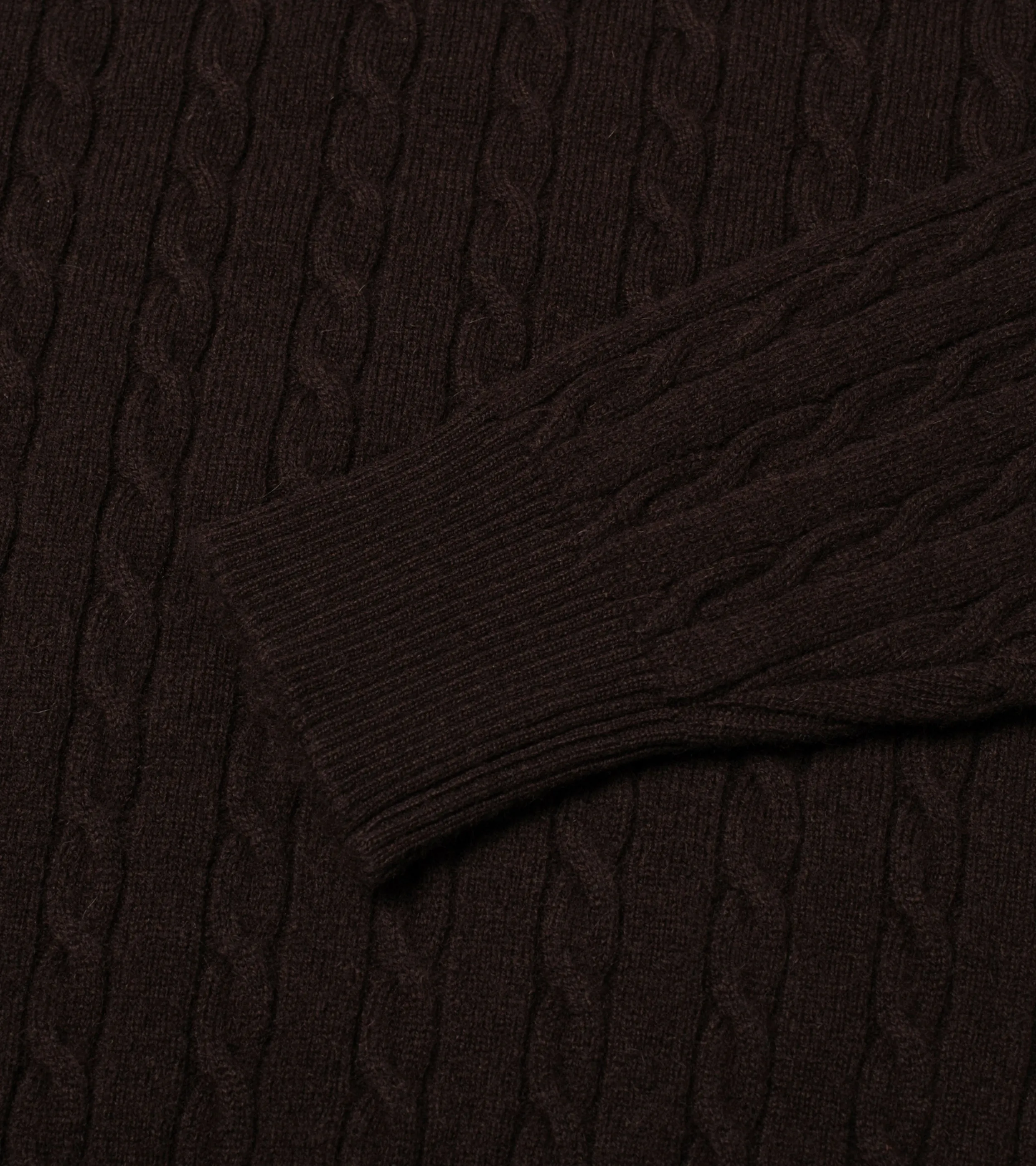 Cable-Knit Rollneck Pullover Ebony