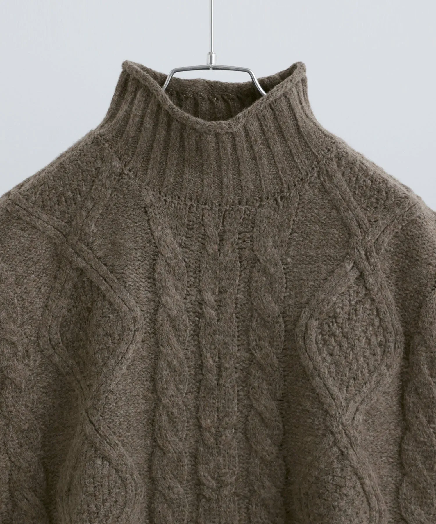 Cable Knit Turtleneck Vest