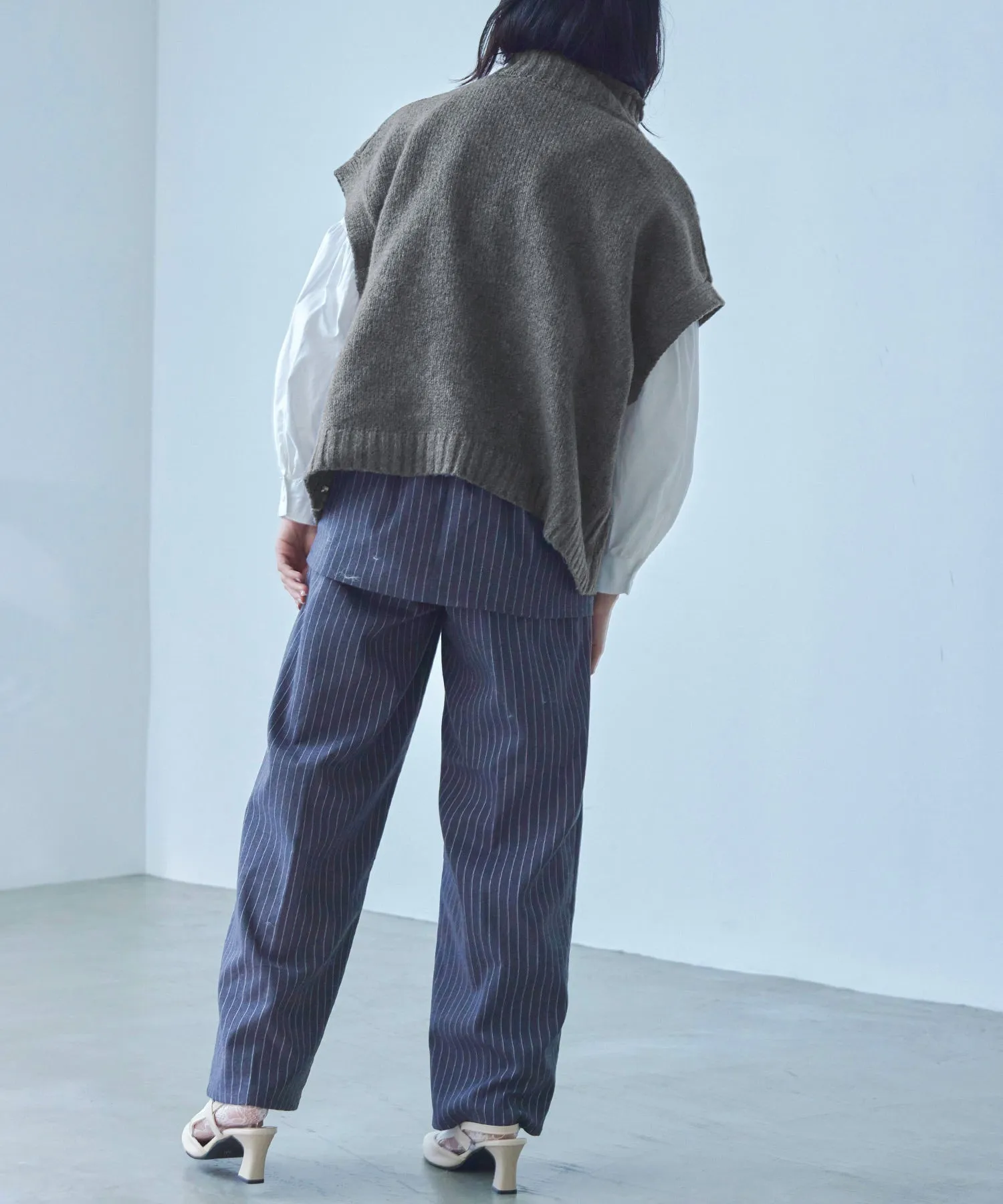 Cable Knit Turtleneck Vest