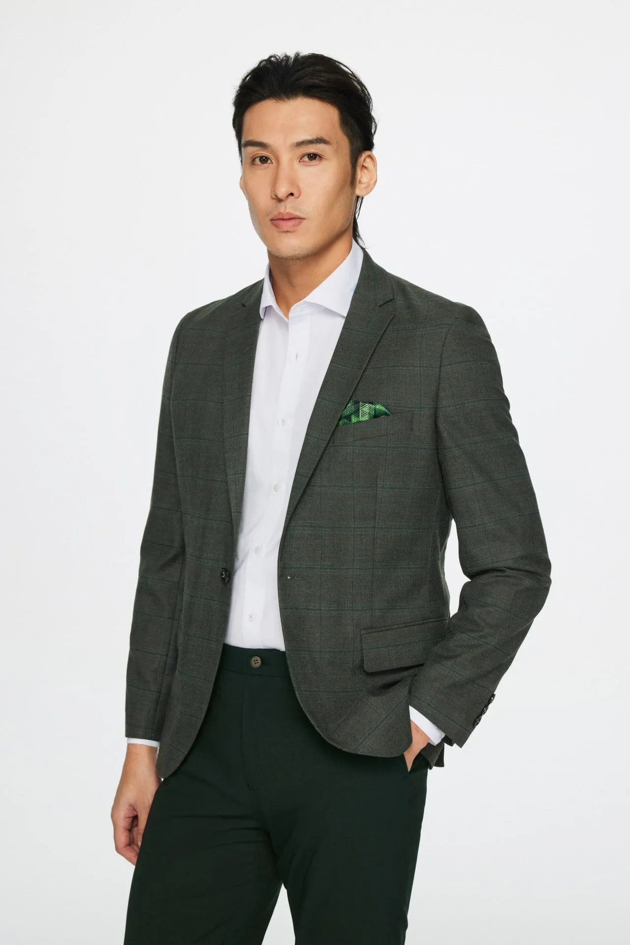 Check Multi Way Stretch Suit