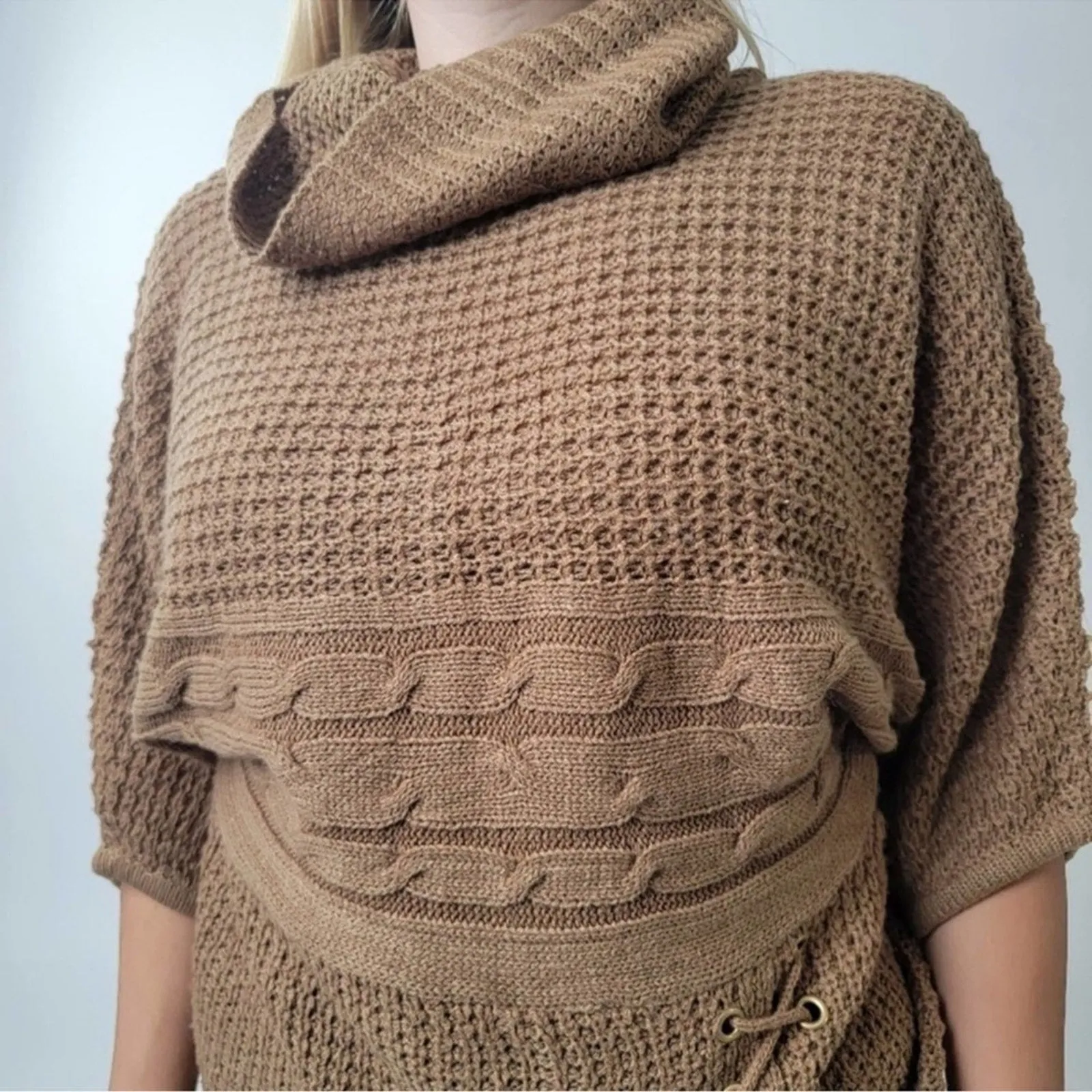 De Rothchild Knit Turtleneck Cowl Sweater