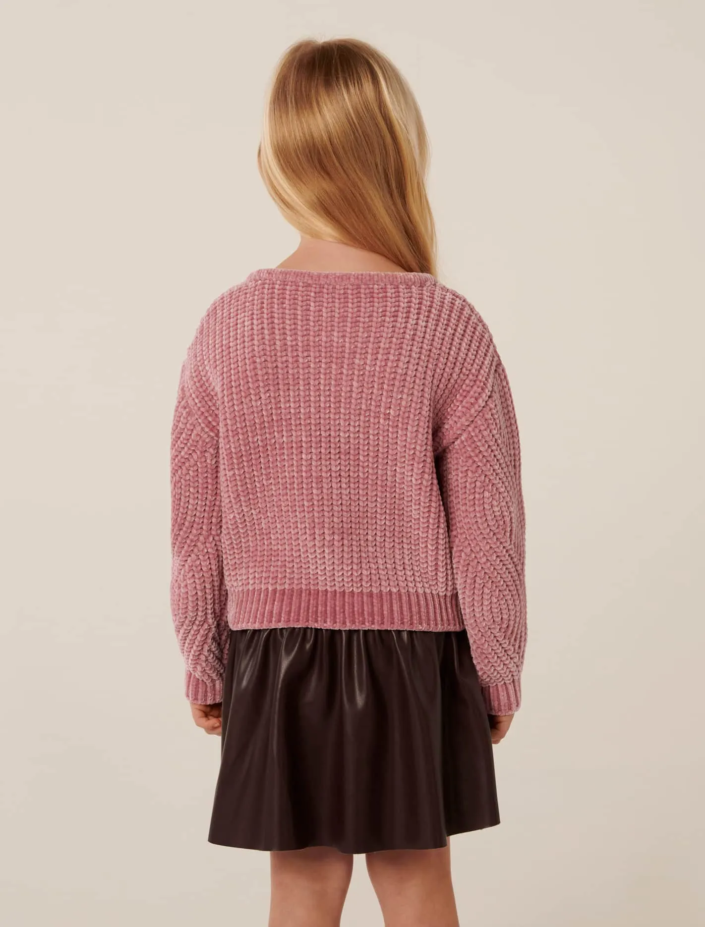Francine Girls Cable Crew Top