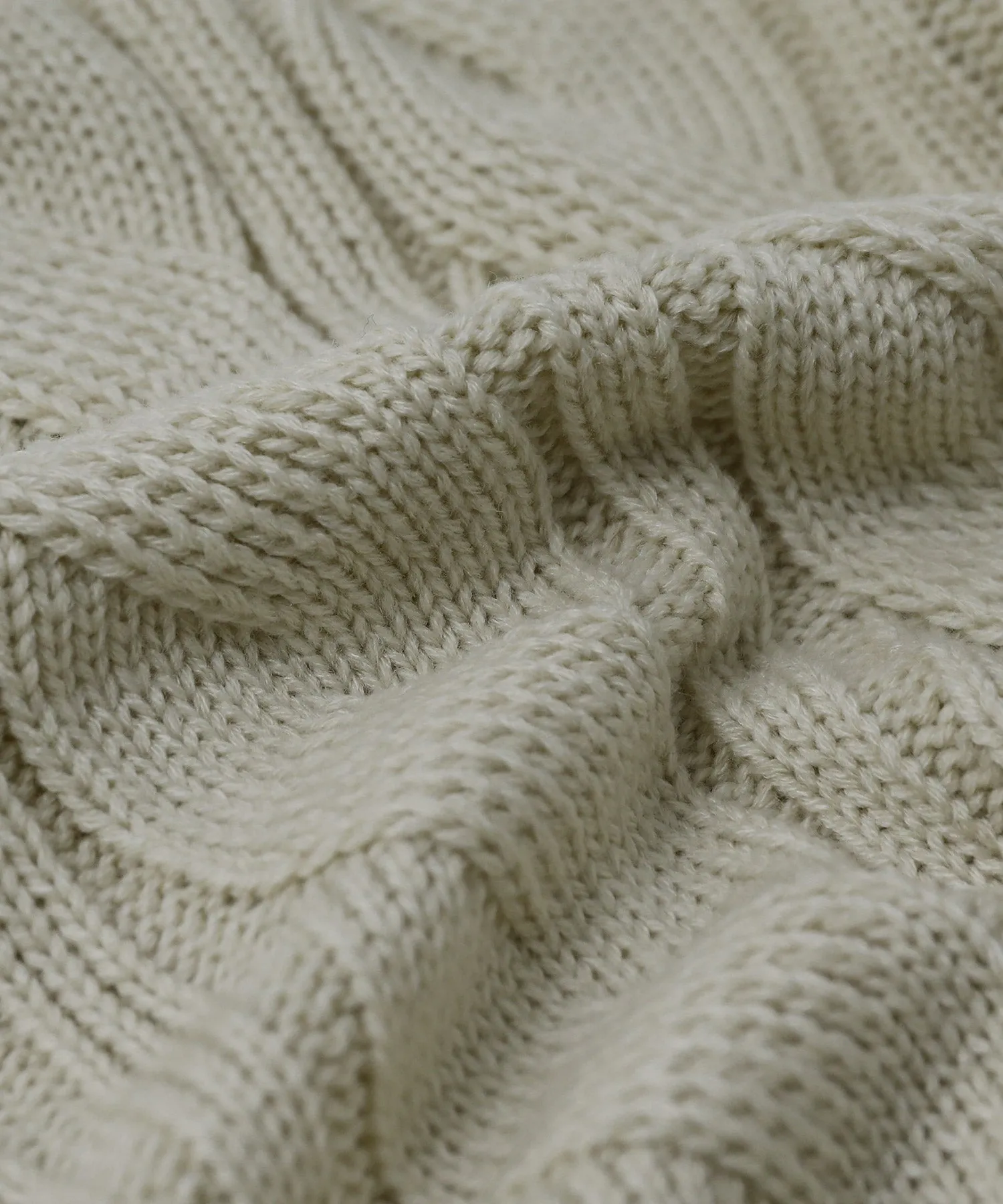 Half zip cable knit