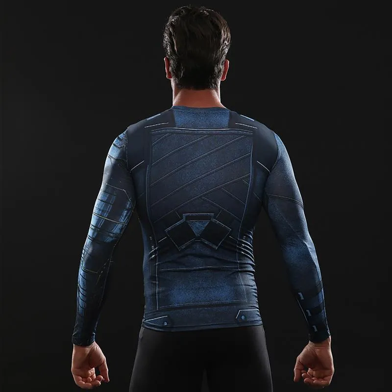 Infinity War WINTER SOLDIER Long Sleeve Compression Shirt for Men