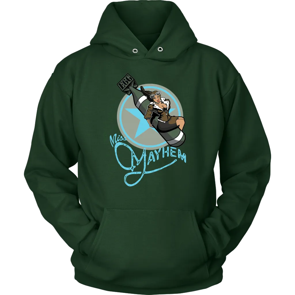Miss Mayhem Nose Art Unisex Hoodie
