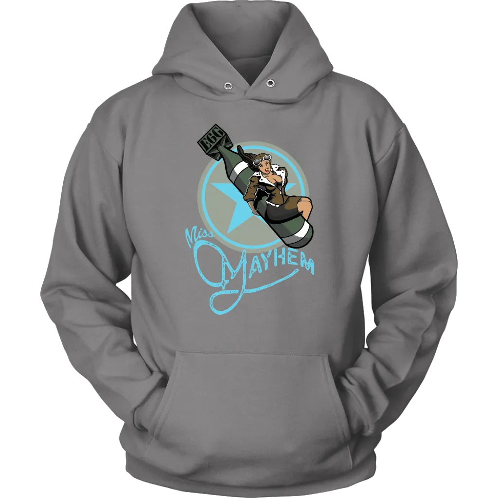 Miss Mayhem Nose Art Unisex Hoodie