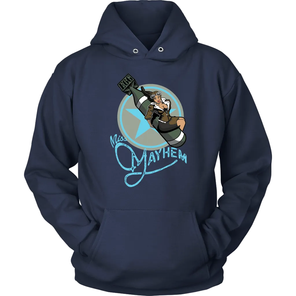 Miss Mayhem Nose Art Unisex Hoodie