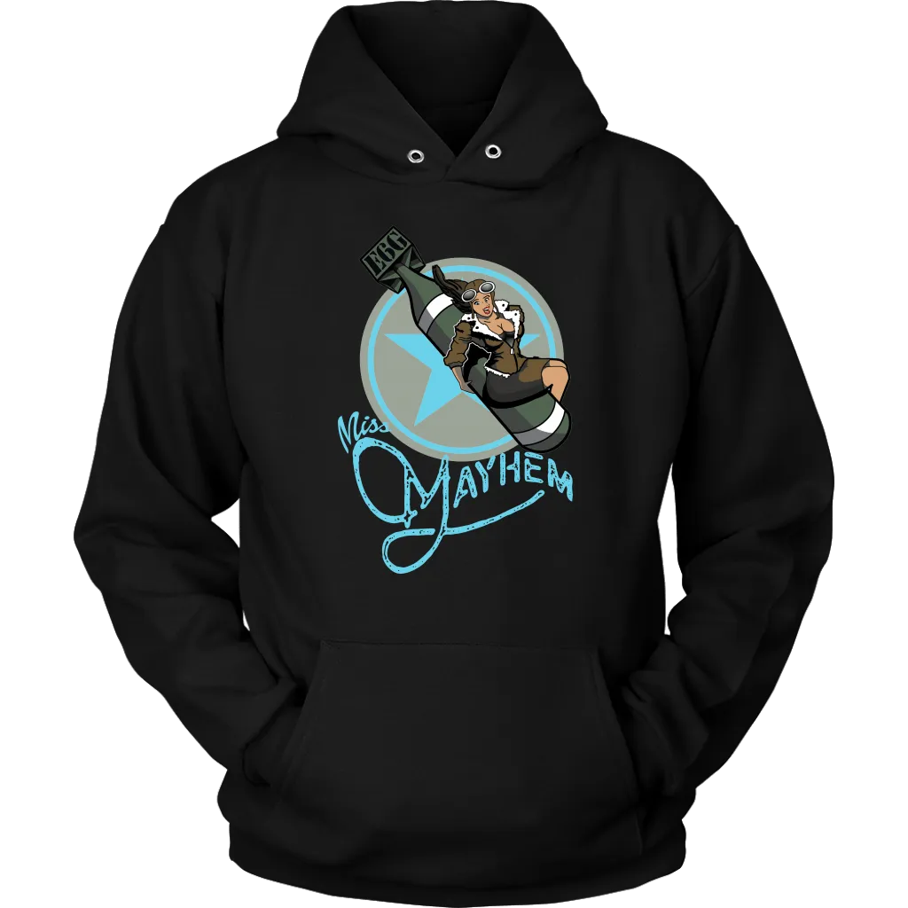 Miss Mayhem Nose Art Unisex Hoodie