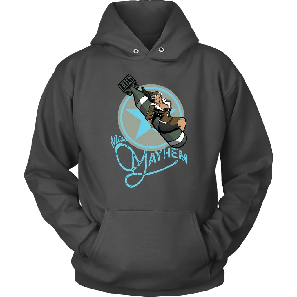 Miss Mayhem Nose Art Unisex Hoodie