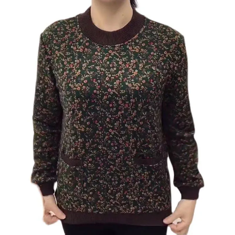 Nice Gift! Women’s Warm Plush Round Neck Pullover Bottom Shirt