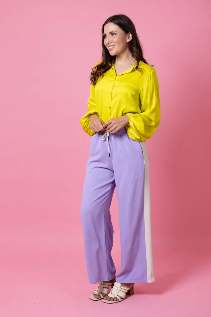Nicole Pants Lilac Cream