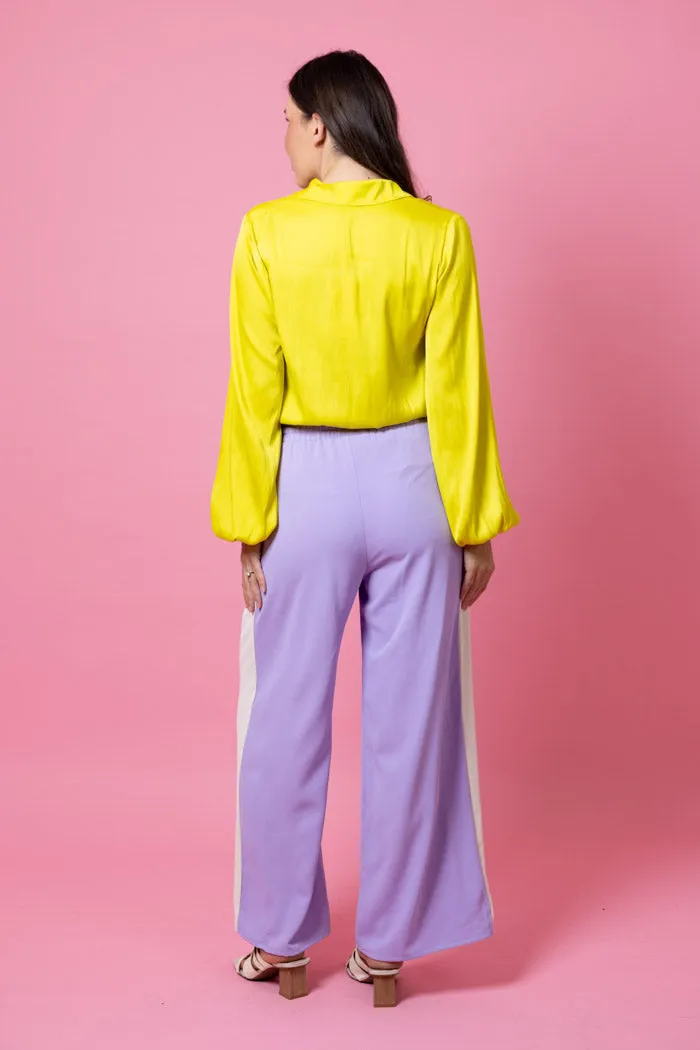 Nicole Pants Lilac Cream