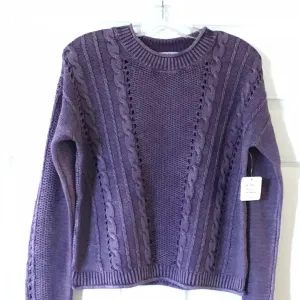 PBJ Cable Pullover Deep Purple BL385