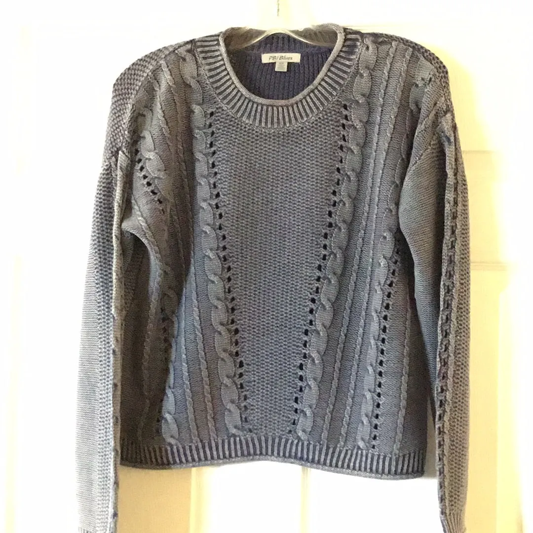 PBJ Cable Pullover Indigo BL385