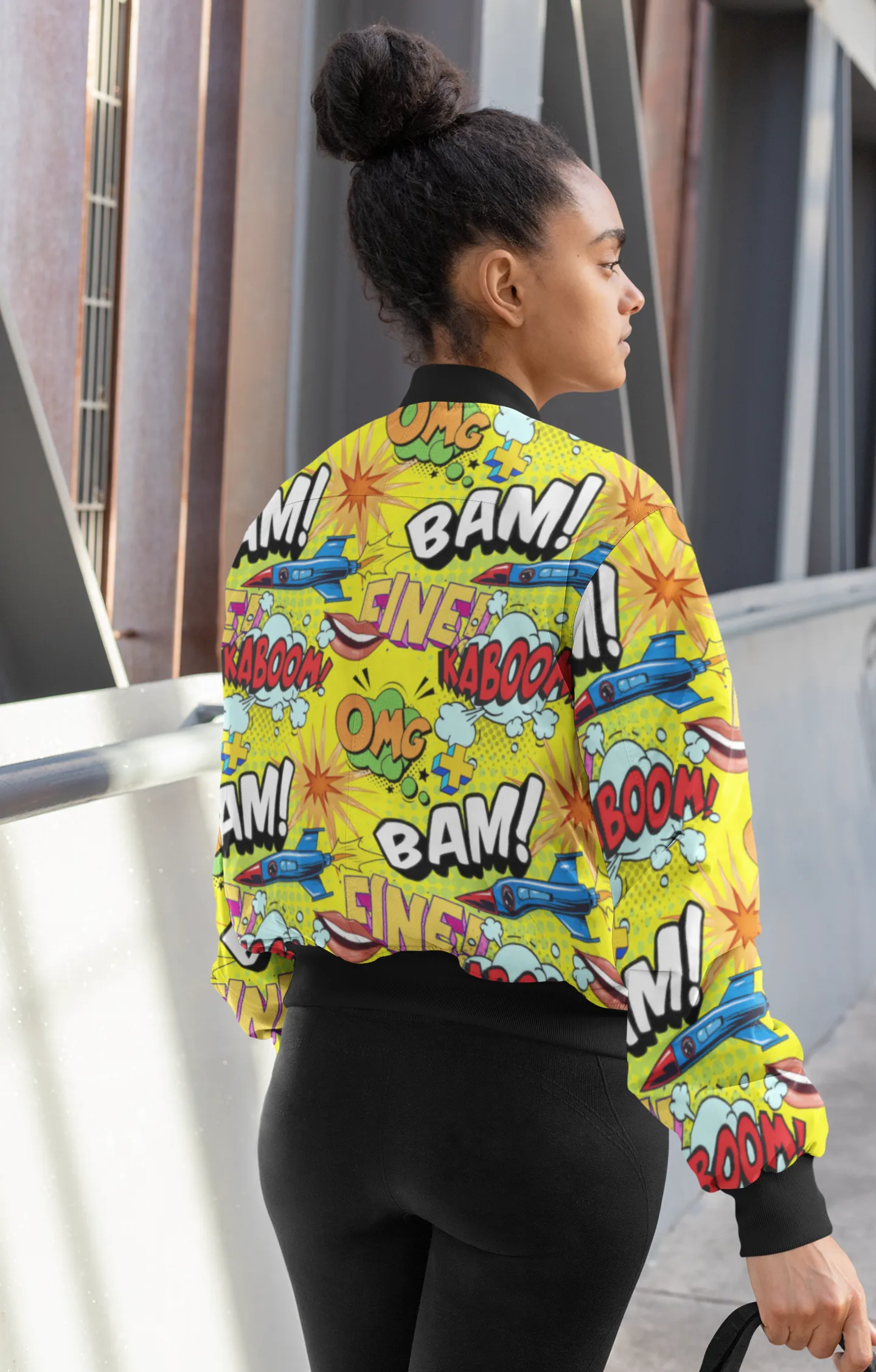 Pop Art All-Over Print Bomber Jacket - Trendy Outerwear for All