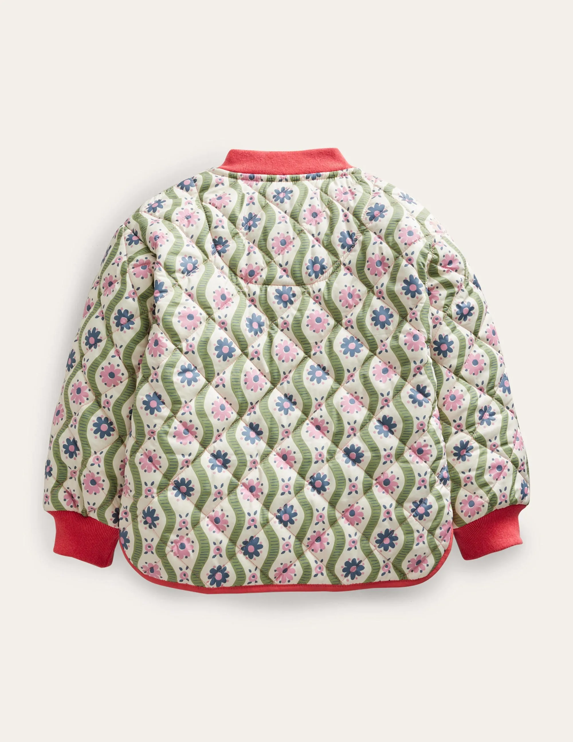 Quilted Bomber Jacket-Vanilla Pod Large Daisy Wave