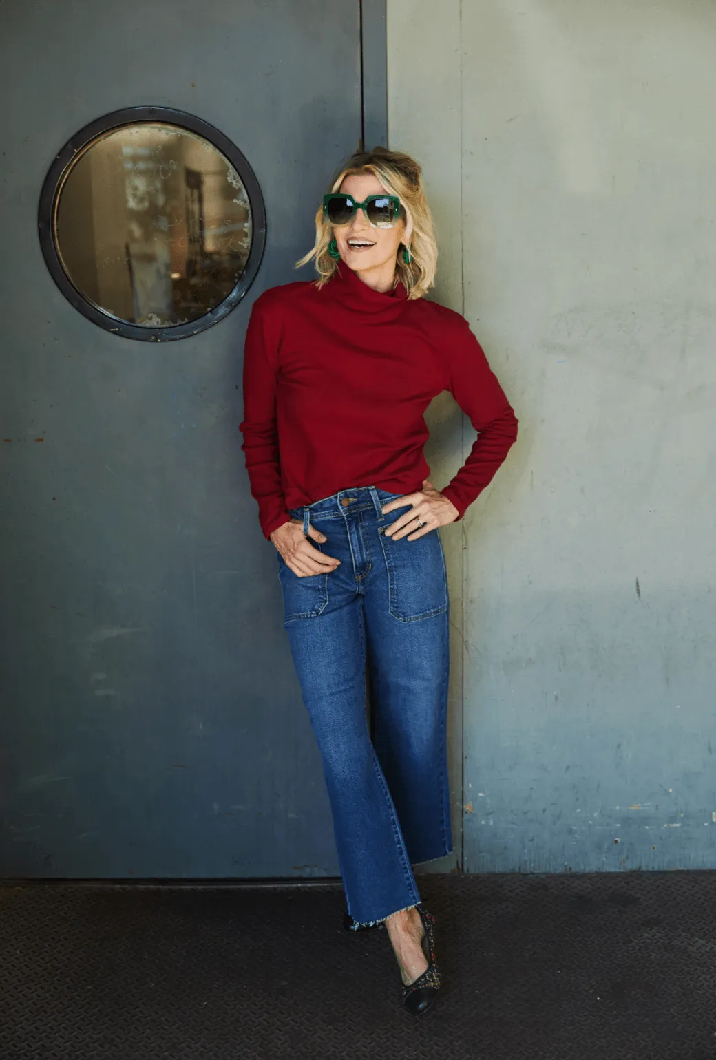 SAMPLE - Diane Turtleneck - Garnet