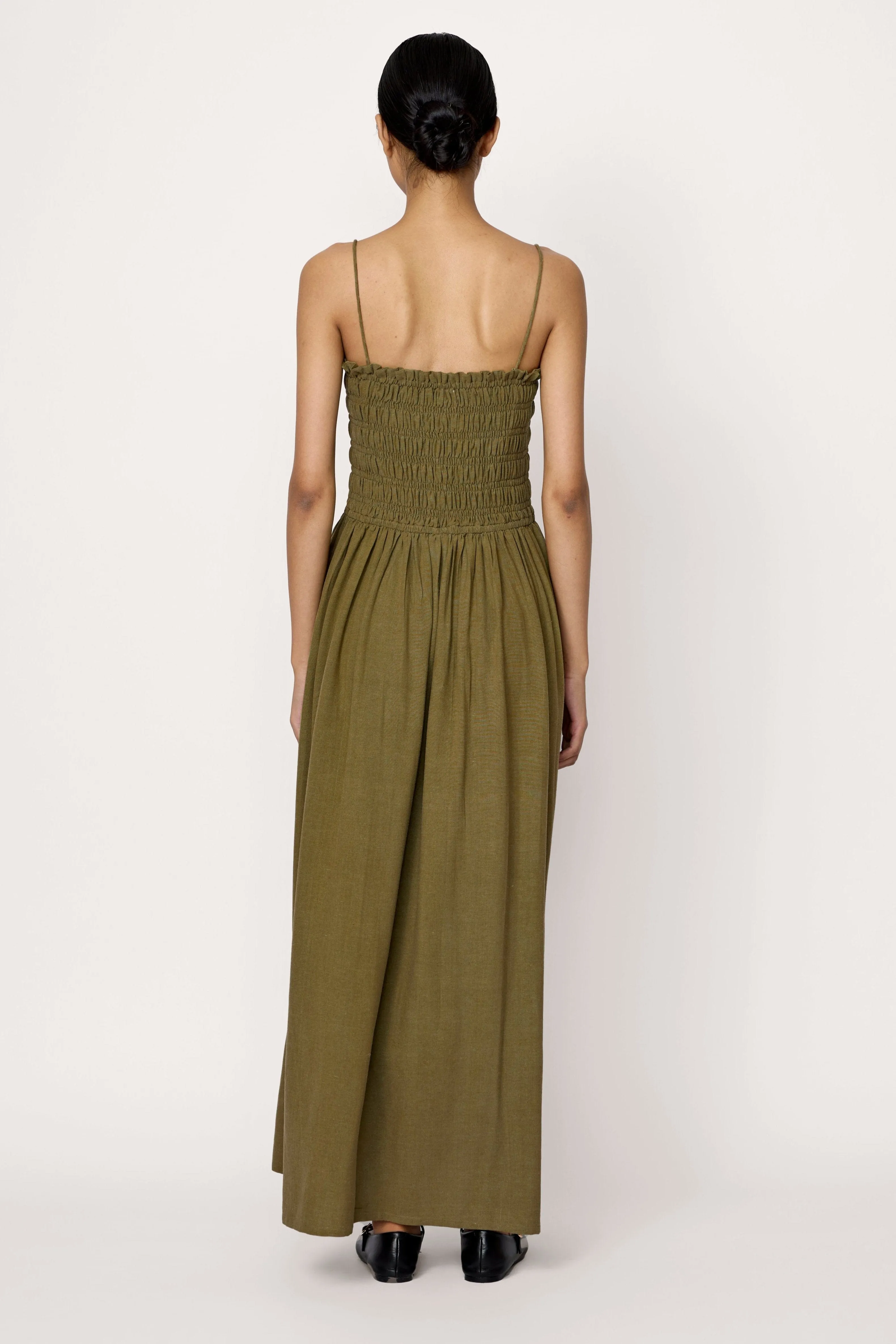 Strappy Bodice Dress - Olive Branch