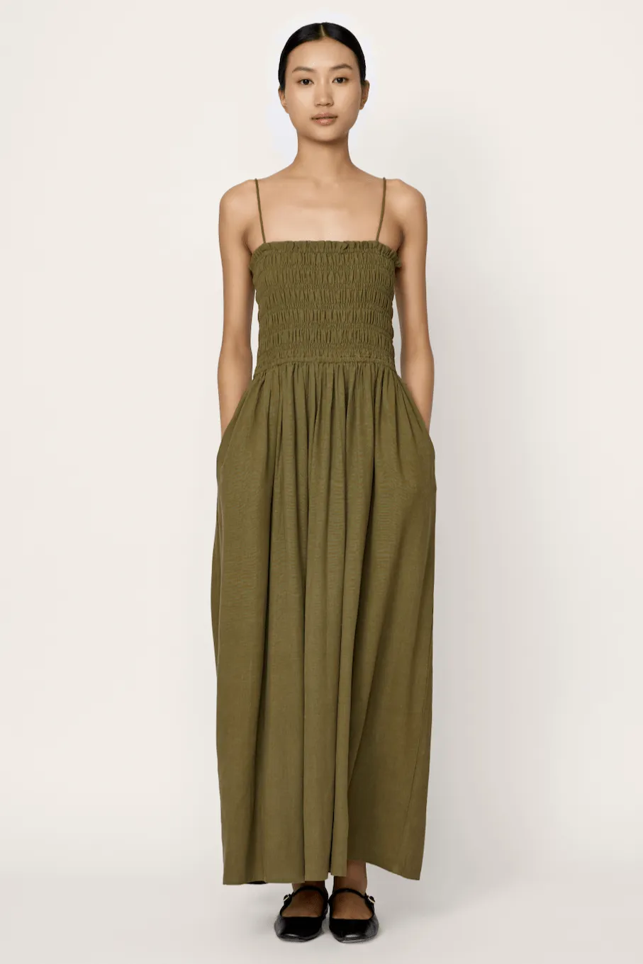 Strappy Bodice Dress - Olive Branch