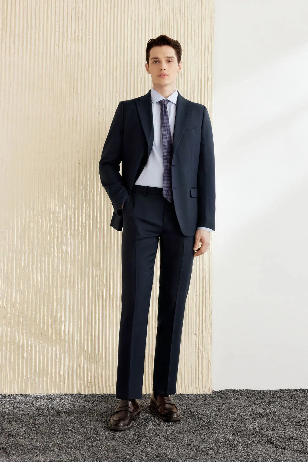 Teflon Finishing Stain Resistant Formal Pants in Elastic Smart Fit