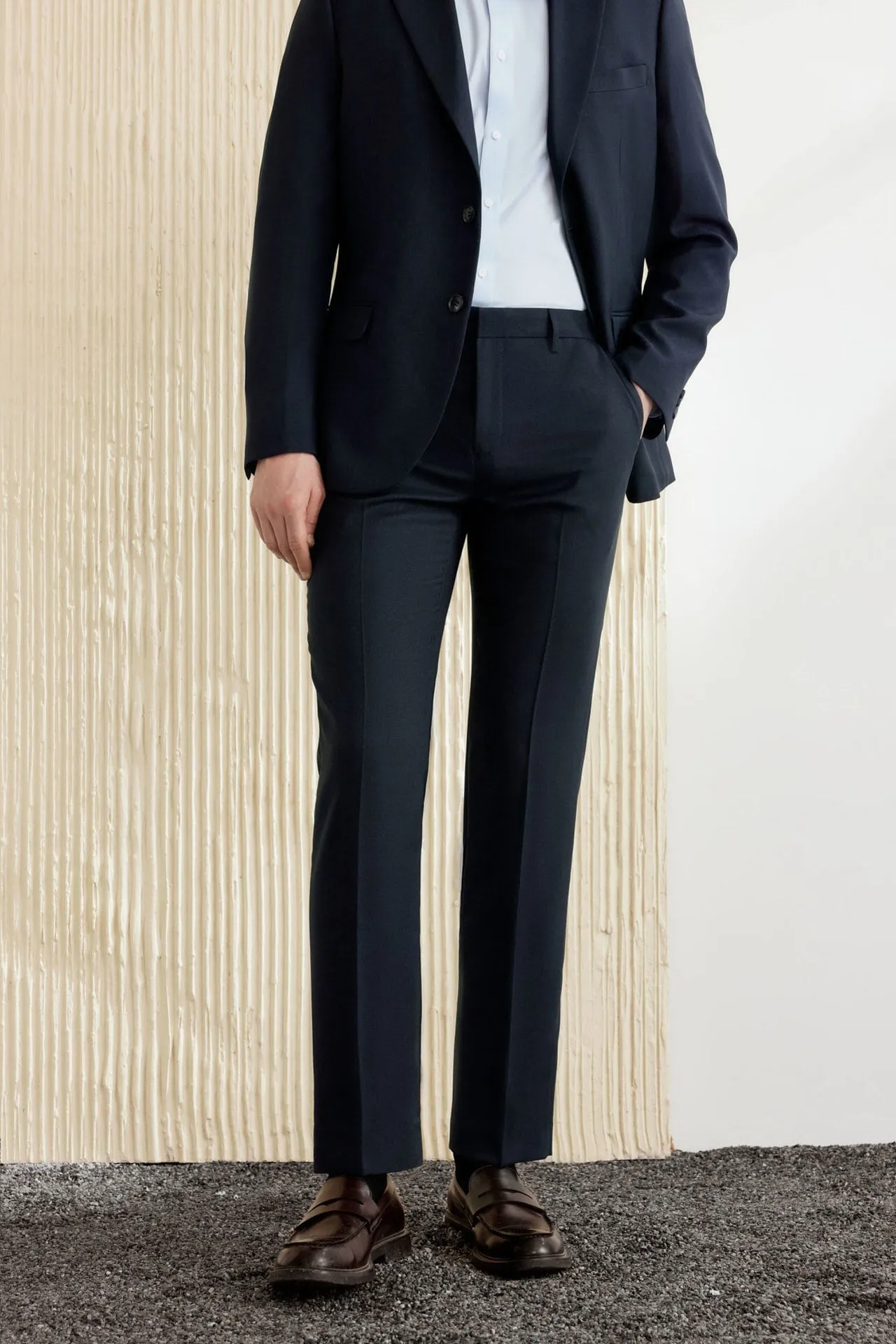 Teflon Finishing Stain Resistant Formal Pants in Elastic Smart Fit