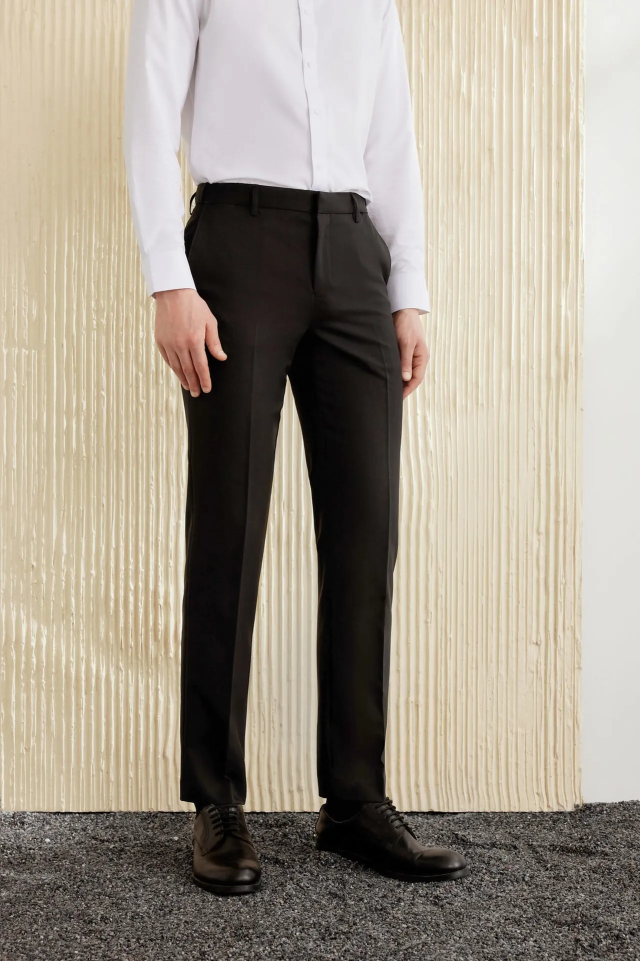 Teflon Finishing Stain Resistant Formal Pants in Elastic Smart Fit
