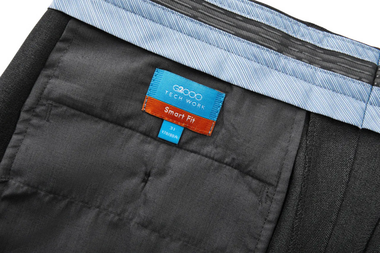 Teflon Finishing Stain Resistant Formal Pants in Elastic Smart Fit