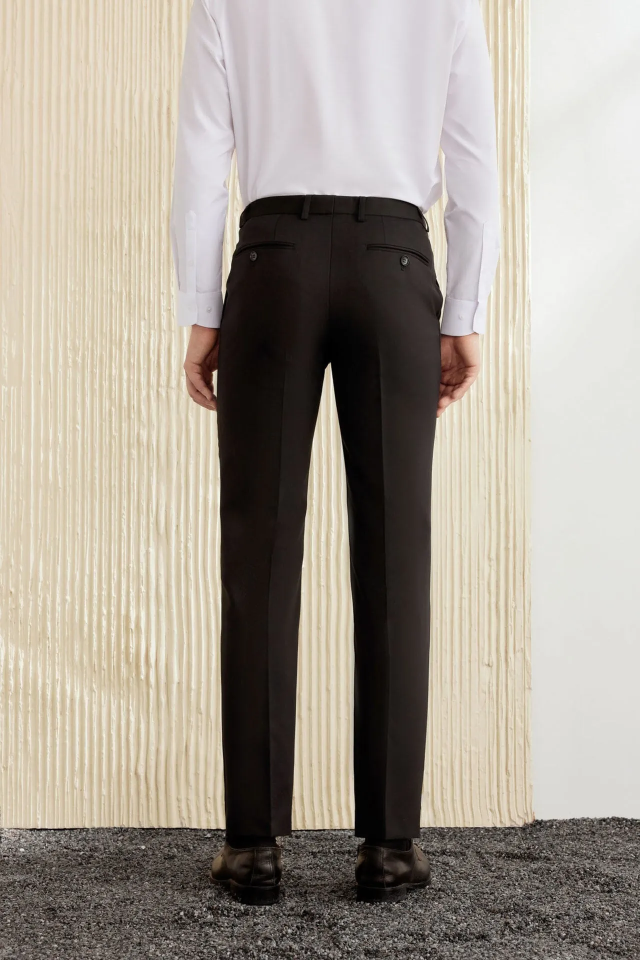 Teflon Finishing Stain Resistant Formal Pants in Elastic Smart Fit