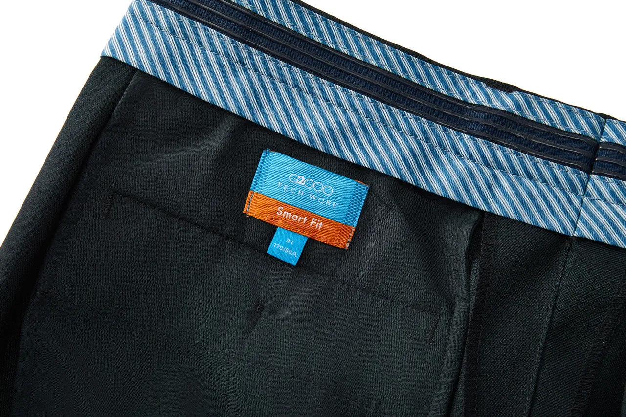 Teflon Finishing Stain Resistant Formal Pants in Elastic Smart Fit