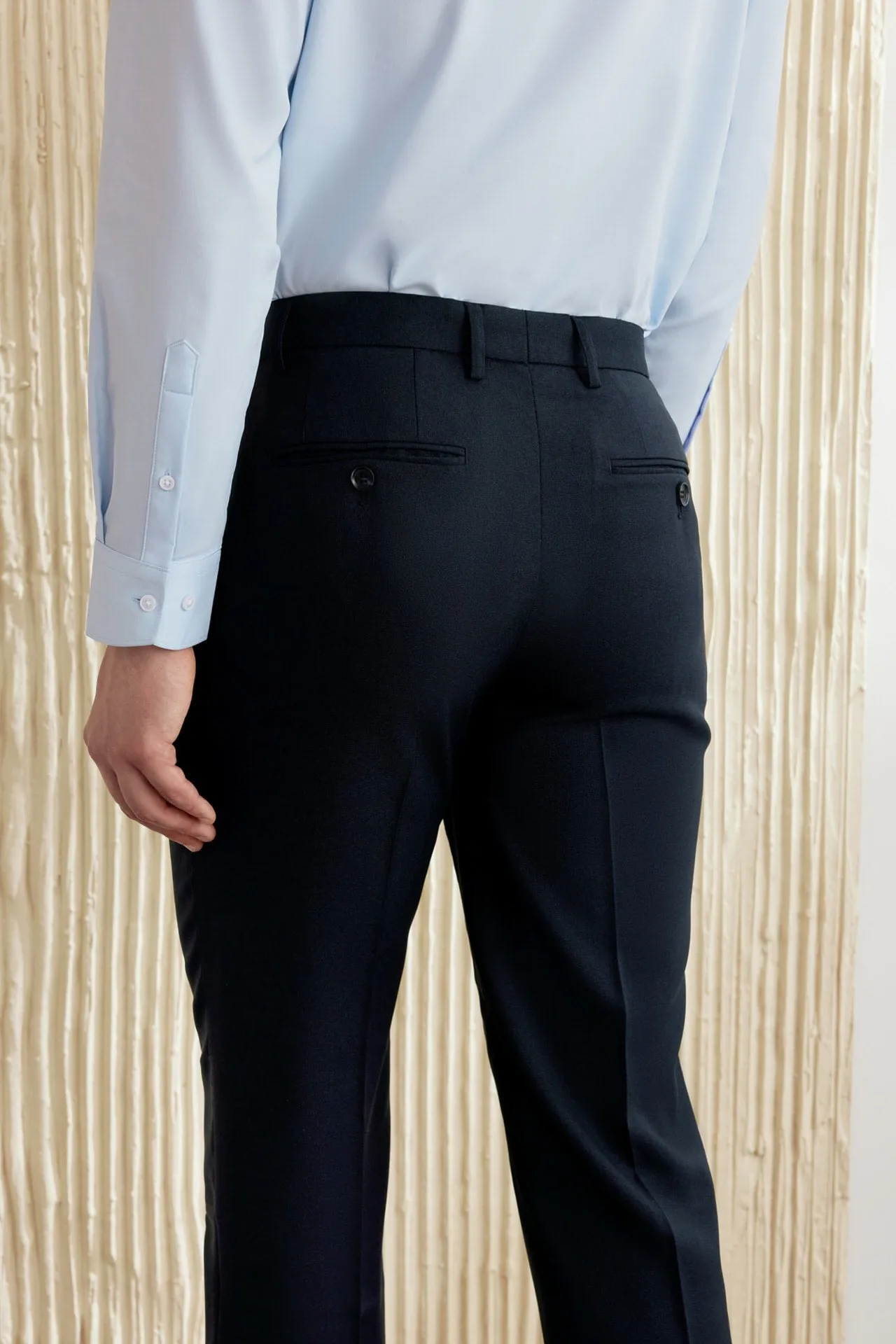 Teflon Finishing Stain Resistant Formal Pants in Elastic Smart Fit