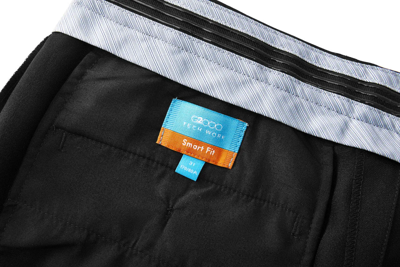 Teflon Finishing Stain Resistant Formal Pants in Elastic Smart Fit