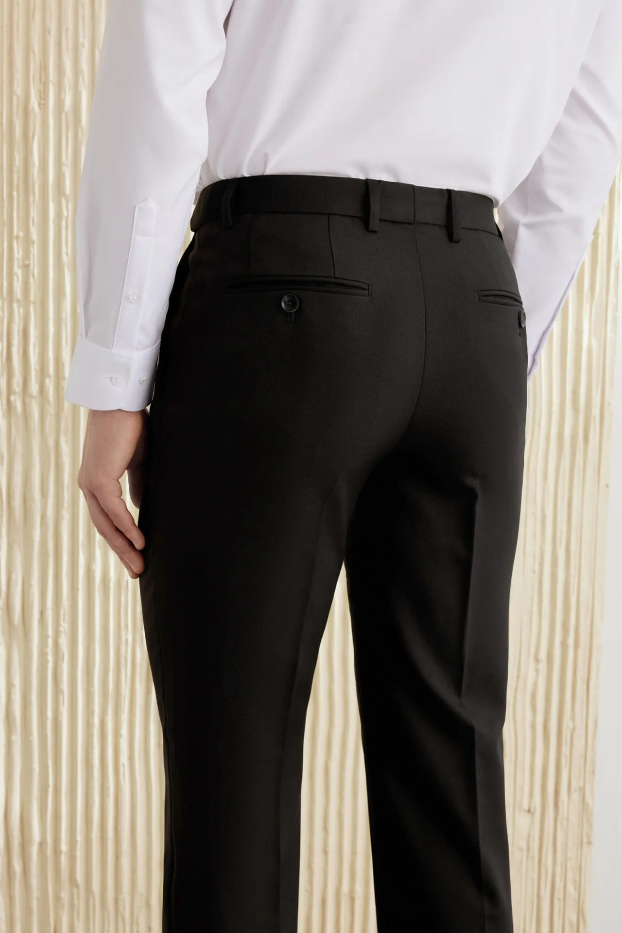 Teflon Finishing Stain Resistant Formal Pants in Elastic Smart Fit