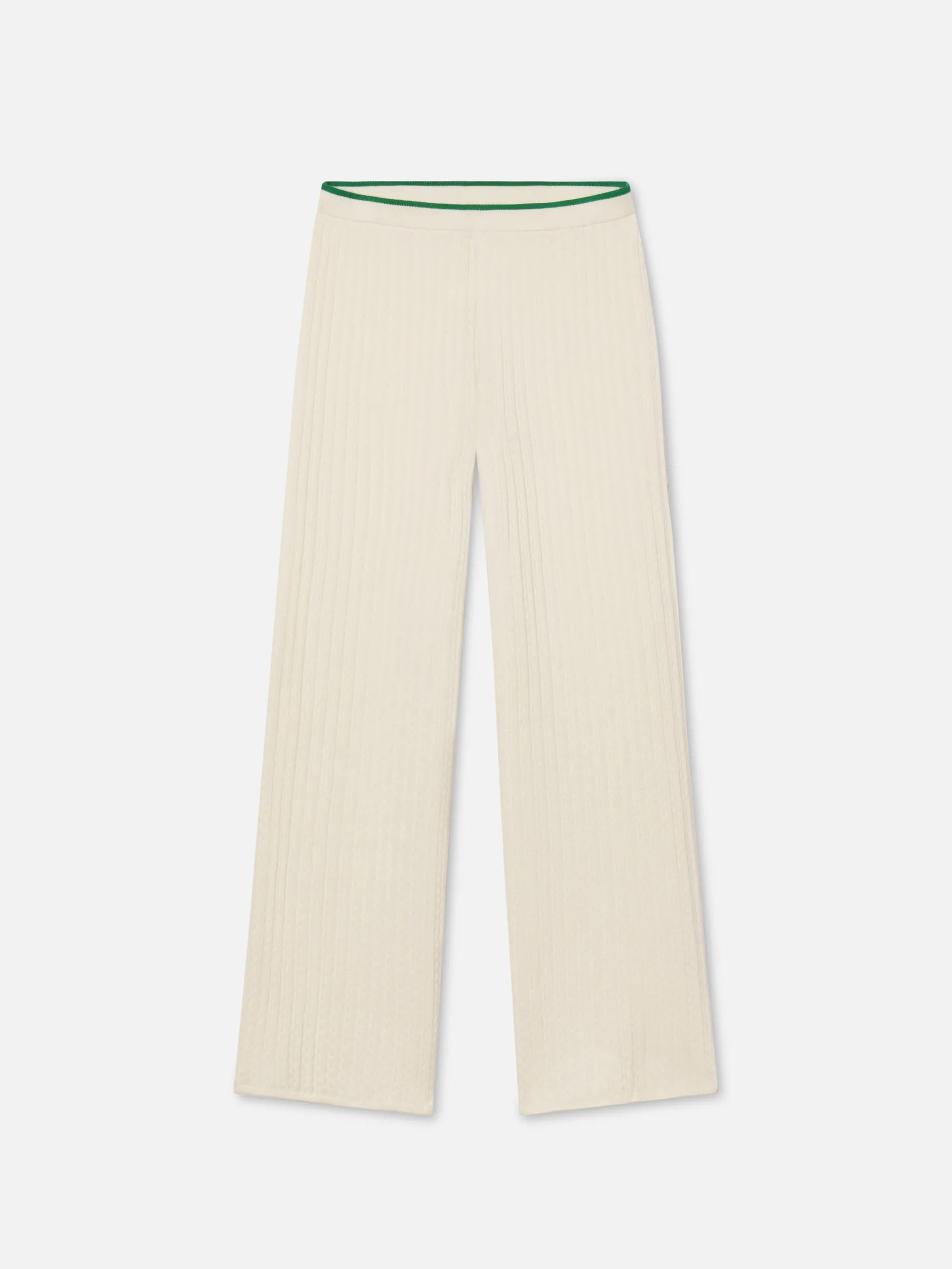 The Cable Sweat Pants -- Kelly Green Multi
