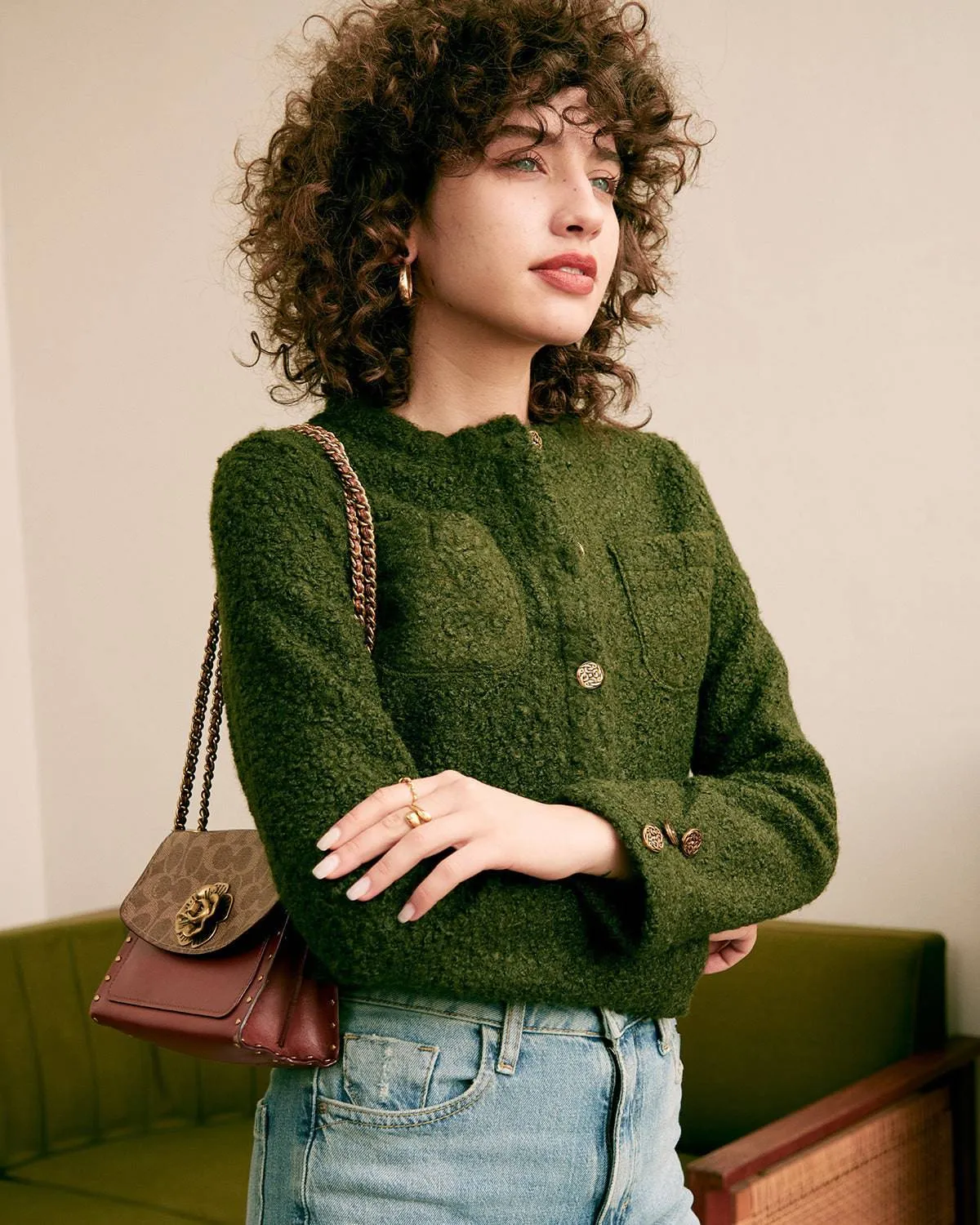 The Fluffy Metal Buckle Jacket