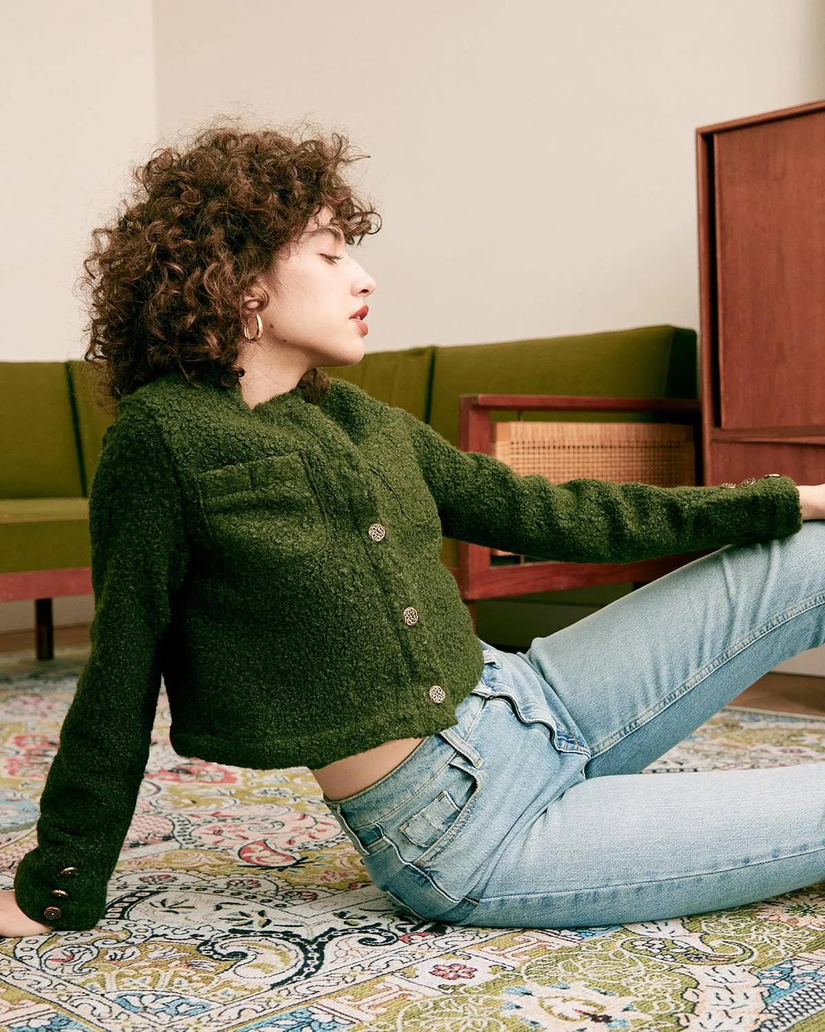 The Fluffy Metal Buckle Jacket