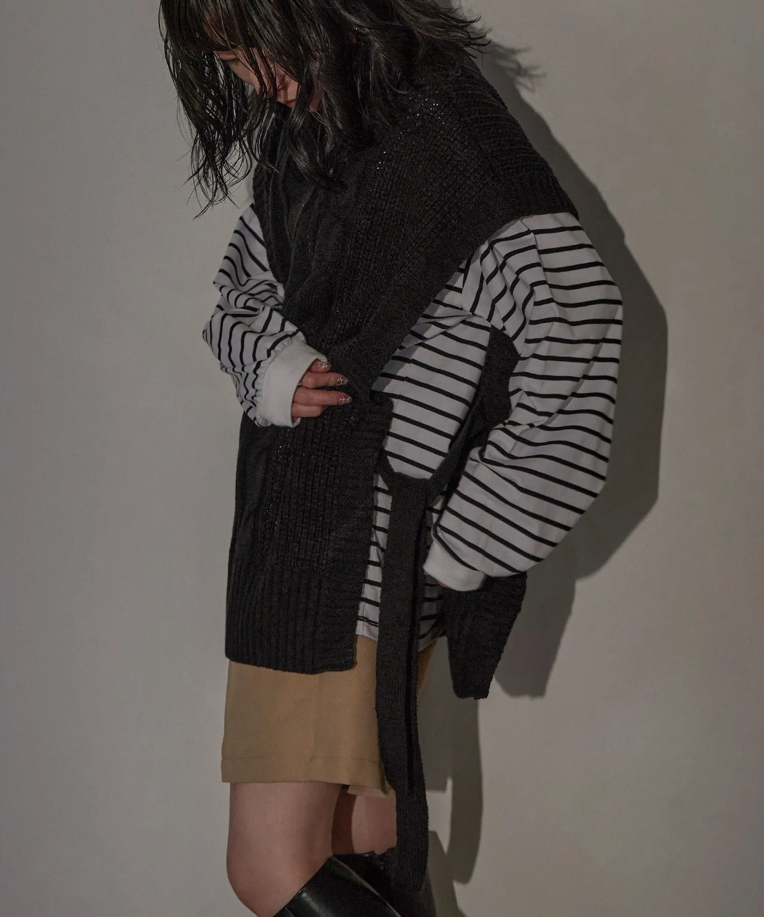 Turtleneck Knit Vest