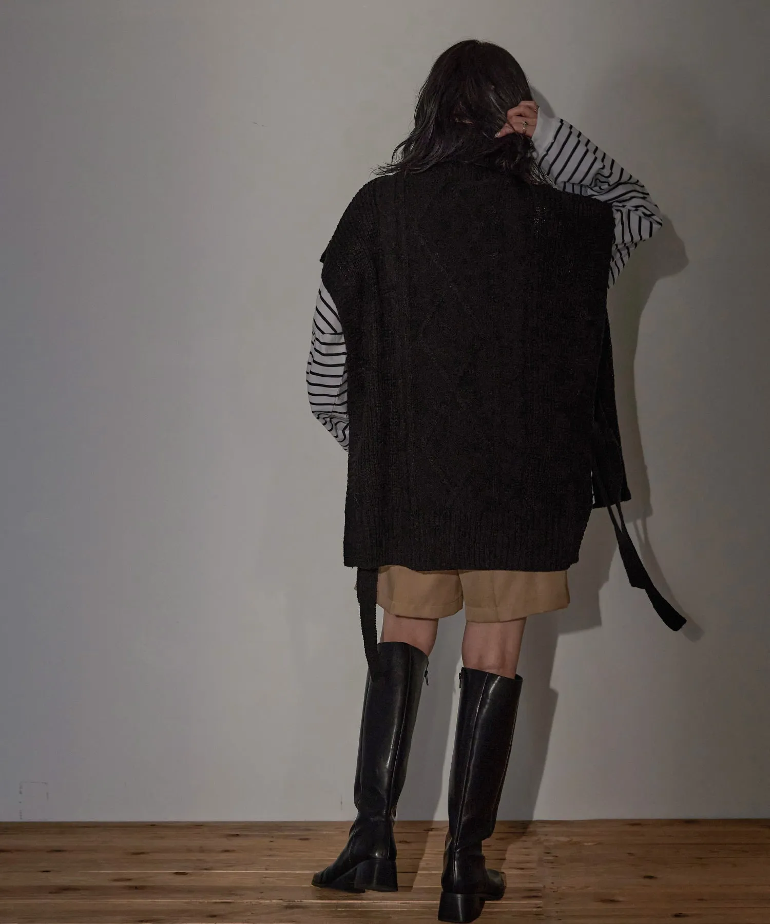 Turtleneck Knit Vest