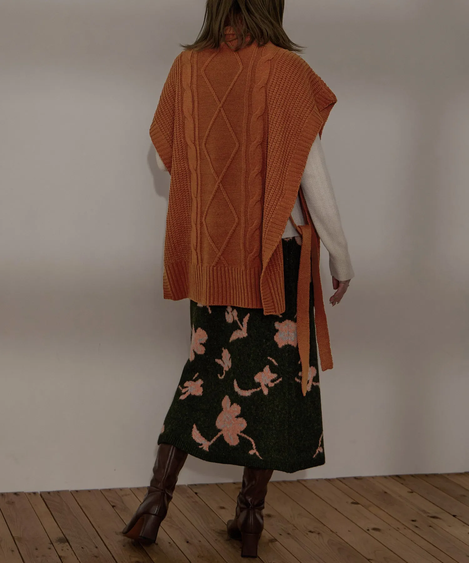 Turtleneck Knit Vest