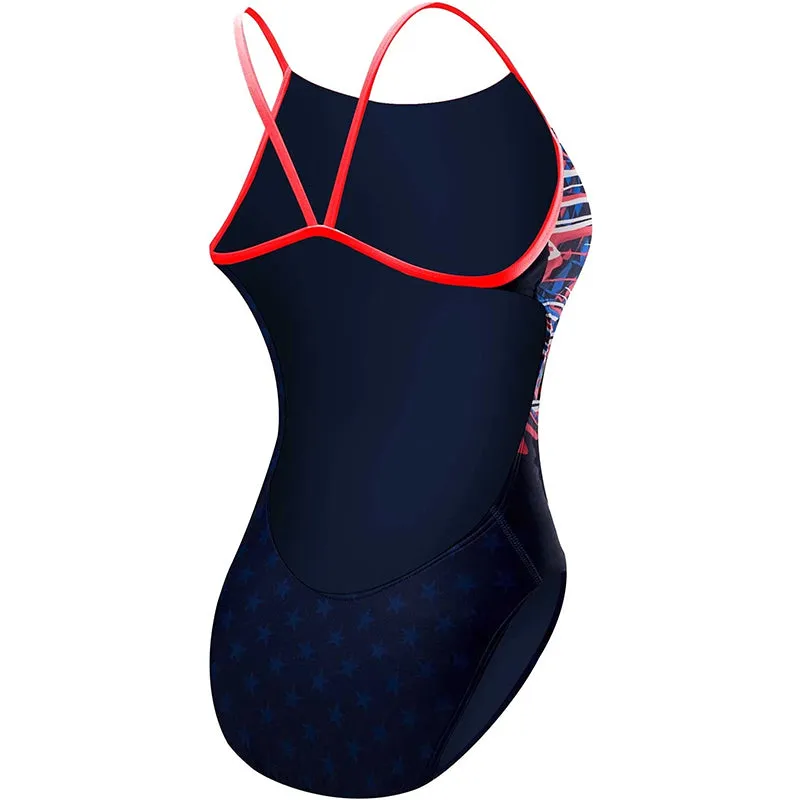 TYR - Victorious Cutoutfit Ladies Swimsuit - Red/White/Blue