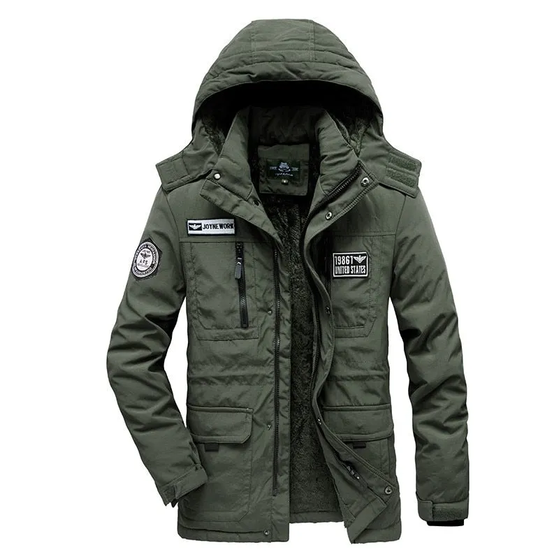 West Louis Fashion Casual Tactics Military Hooded Coat