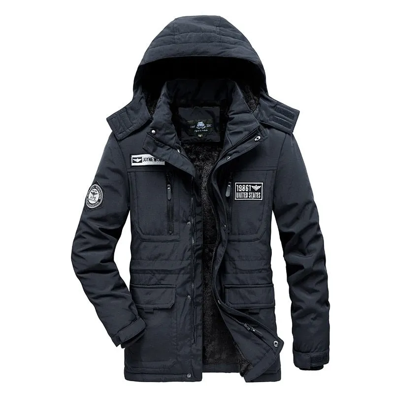 West Louis Fashion Casual Tactics Military Hooded Coat