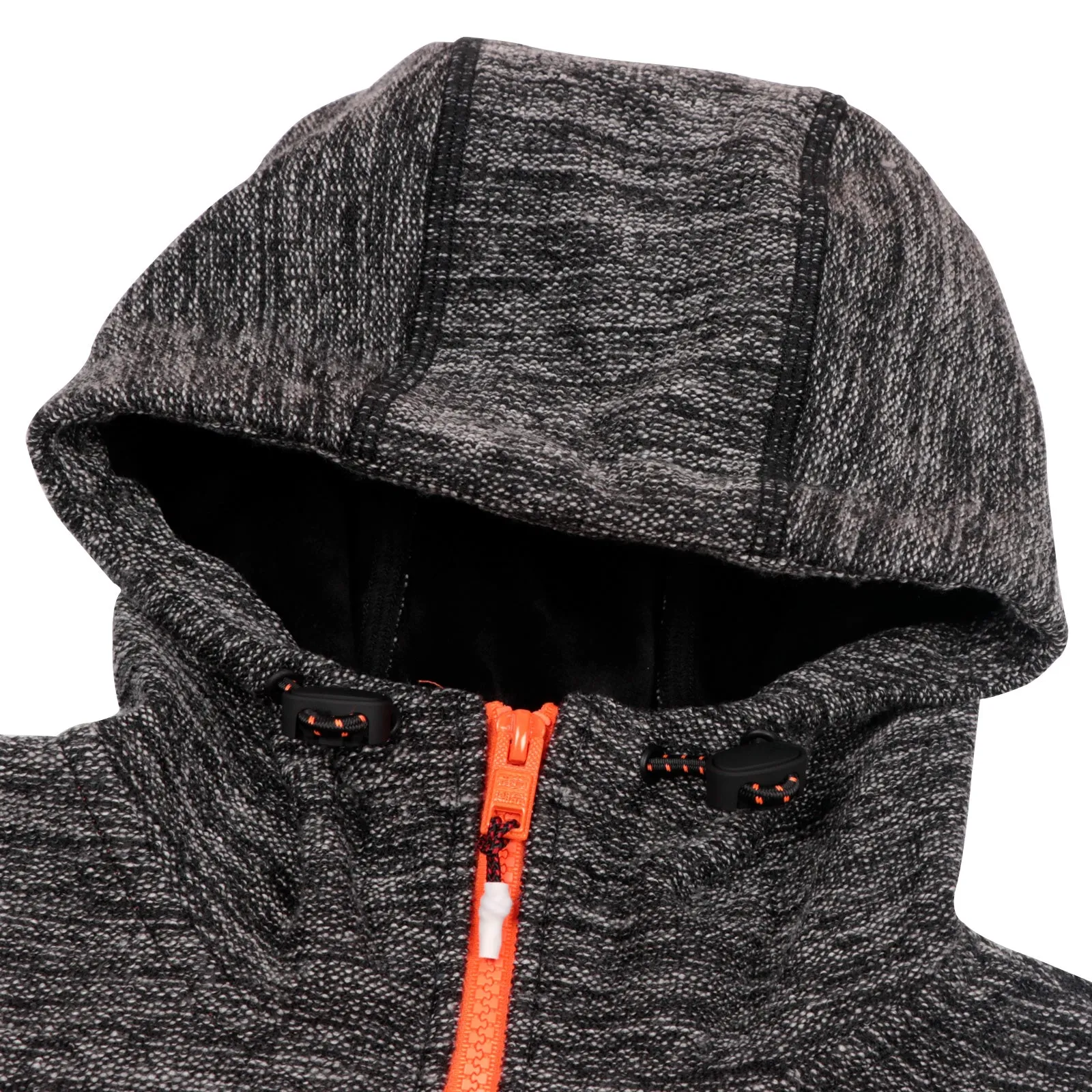 Women's Velour bond Heather Hoodie Jacket S M L XL Dark Grey